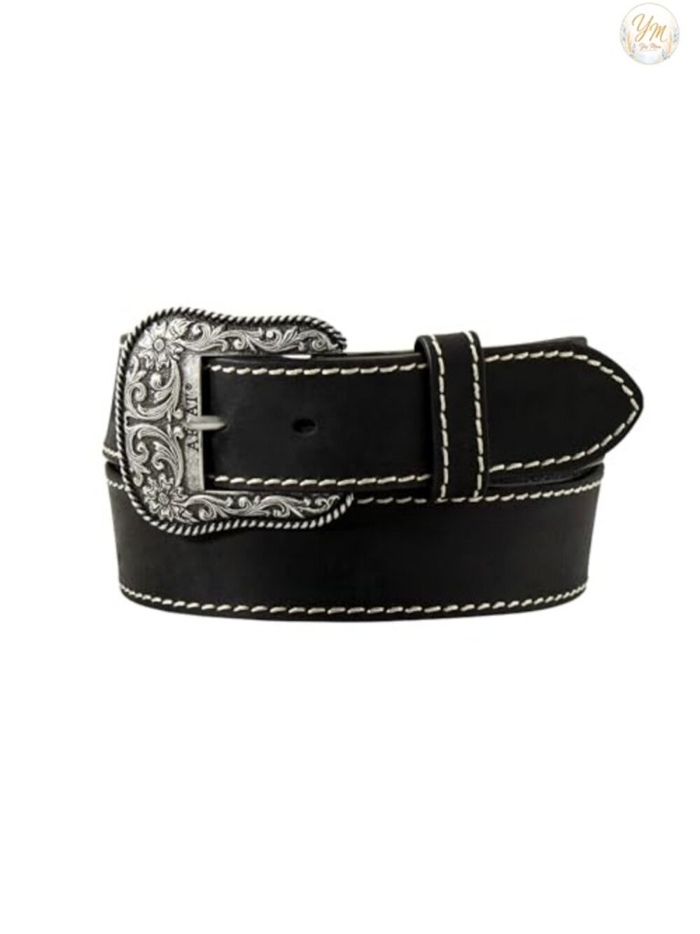 Genuine Leather Western Belt with Heavy Stitch